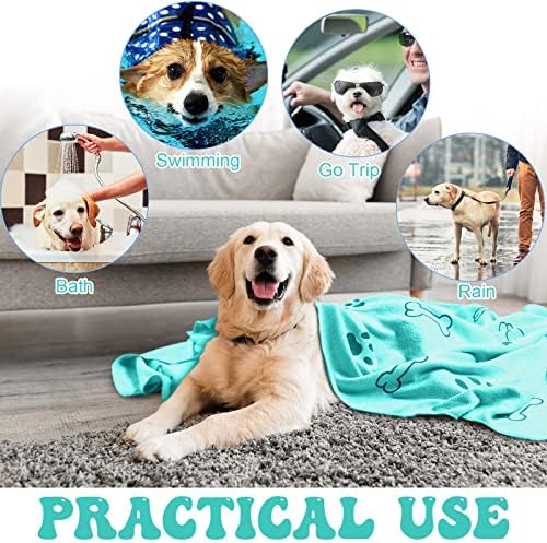 Peryiter 8 Pcs Dog Towels Pet Bath Drying Towels 55 x 28 Inches Large Absorbent - Image 6