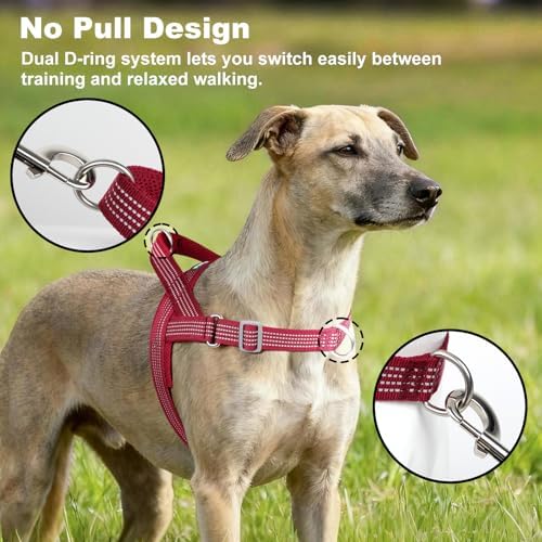 No Pull Dog Harness with Handle, Adjustable Soft Mesh Padded Vest - Image 2
