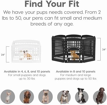 IRIS USA 8-Panel Dog Playpen, Pet Enclosure - Image 6