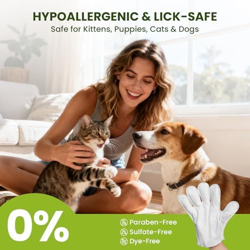 PawSono 36 Count Pet Wipes for Dogs & Cats, Glove Design, Coconut Scent - Image 6