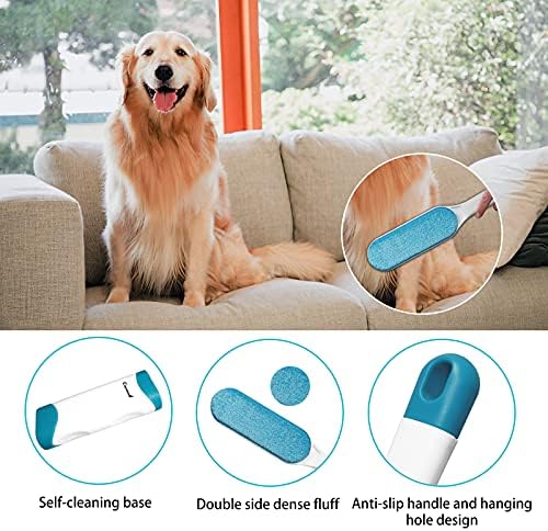 2 Pack Furniture Lint Remover Brushes, Double Sided Self Cleaning Loose Hair - Image 2
