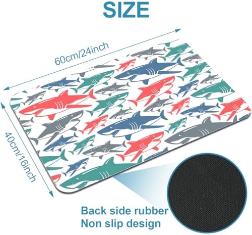 YISUMEI Shark Bathroom Mat, Non-Slip Super Absorption Bath Carpet - Image 2