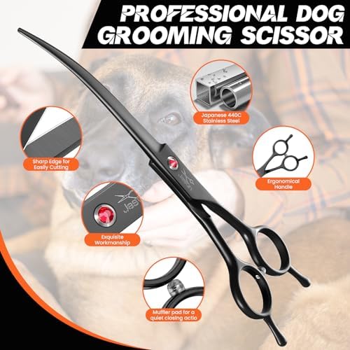 JASON Curved Dog Grooming Scissor - Image 3