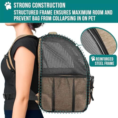 PetAmi Dog Backpack Carrier Airline Approved Cat Pet Puppy Bag - Image 6