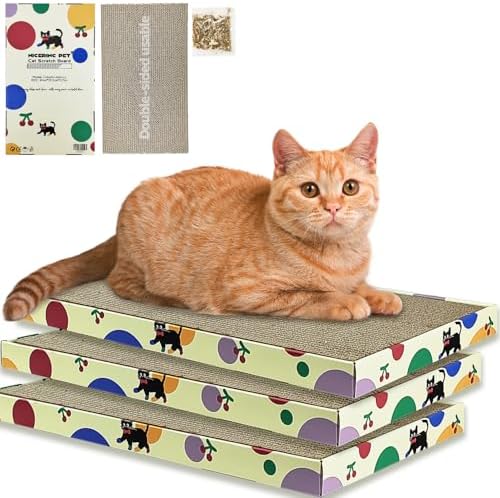 Cat Scratching Boards, 3 Pack Cat Scratch Pad by NICERINCPET