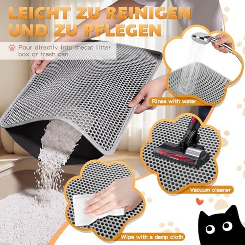 Cat Litter Mat 24"x15", Double Layer Waterproof Litterbox Mat - Image 5