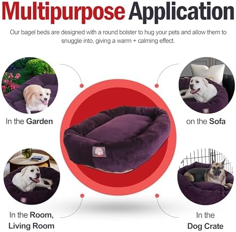 Majestic Pet Micro Velvet Dog Bed, 24 Inch Small, Round Washable - Image 5