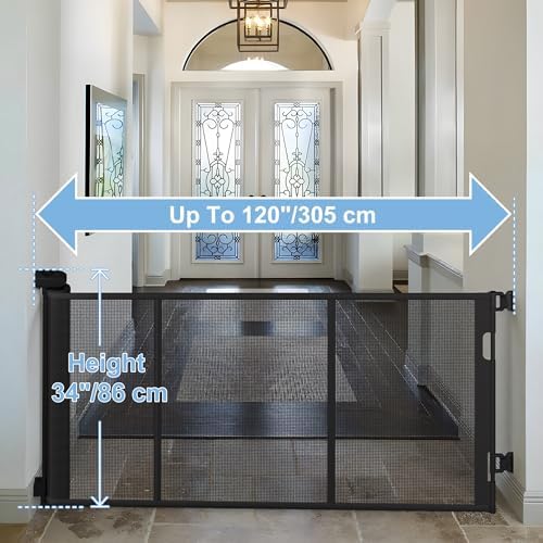Retractable Baby Gates for Stairs& Doorways, Extends to 120" - Image 2