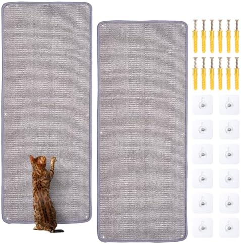 Uranshin Natural Sisal Cat Wall Climbing Carpet, Wall Scratcher Mat Pad by Uranshin