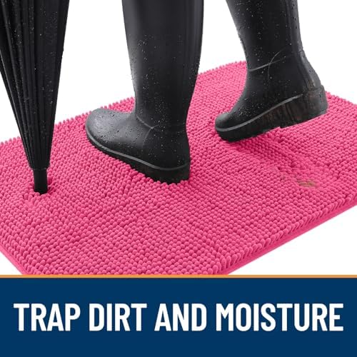 OLANLY Dog Door Mat for Muddy Paws 40x24, Super Absorbent Chenille Mud Mat - Image 2
