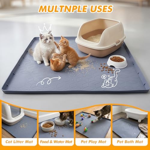 Cat Litter Mats for Floor, Highly Effective Litter Trapping Mat for Scatter - Image 4