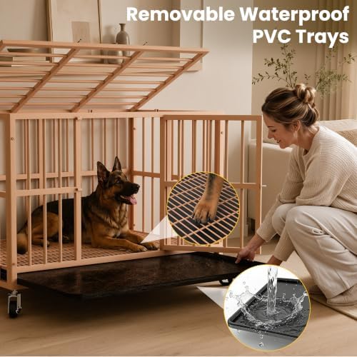 48 Inch Heavy Duty Dog Crate for Large Dogs, Escape Proof - Image 3