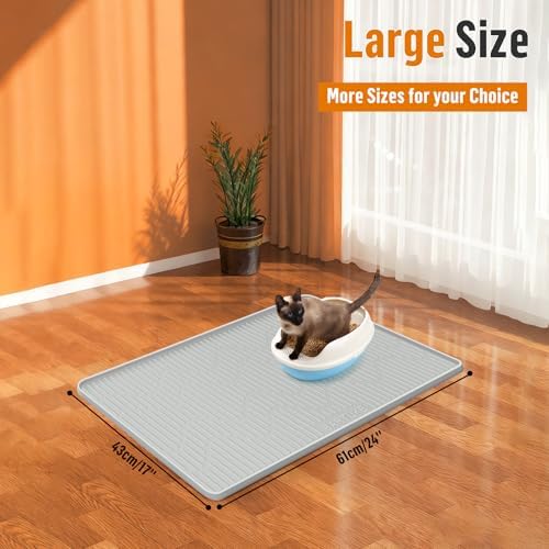 Silicone Cat Litter Box Mat 24"x 17" Extra Large Cat Rubber Mat - Image 6