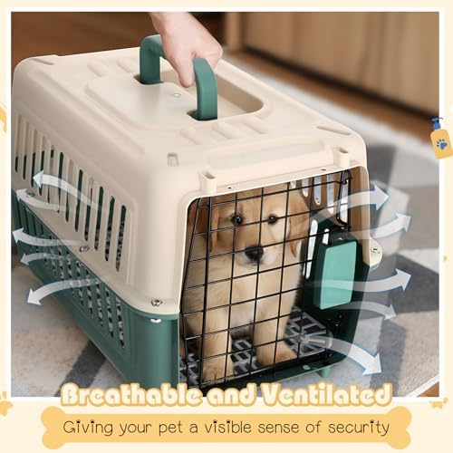 2 Set Hard Plastic Pet Carrier Breathable Dog Cat - Image 5
