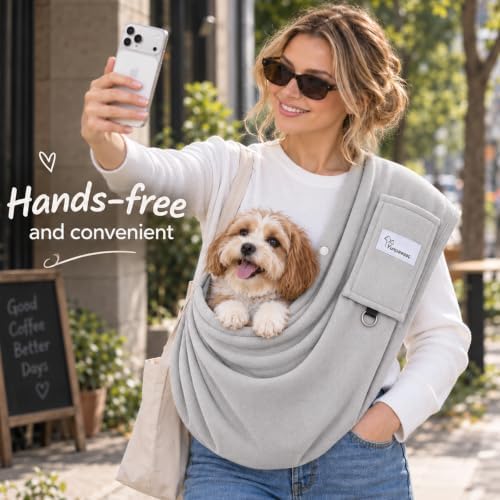 Cat Sling Carrier & Pet Sling for Small Dogs & Cats 3-14 lbs - Image 2