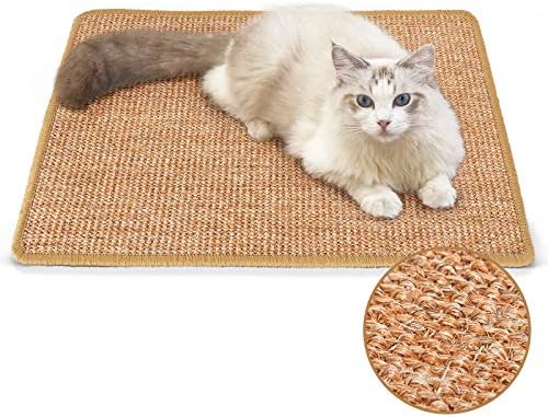 FUKUMARU Cat Scratcher Mat, 23.6 X 15.7 Inch Natural Sisal Cat Scratch Mat by FUKUMARU