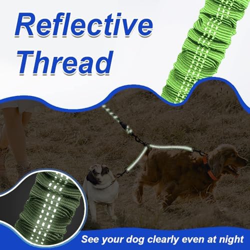 Double Dog Leash, No Tangle Dual Leash, 360° Swivel Tangle Free Bungee - Image 5