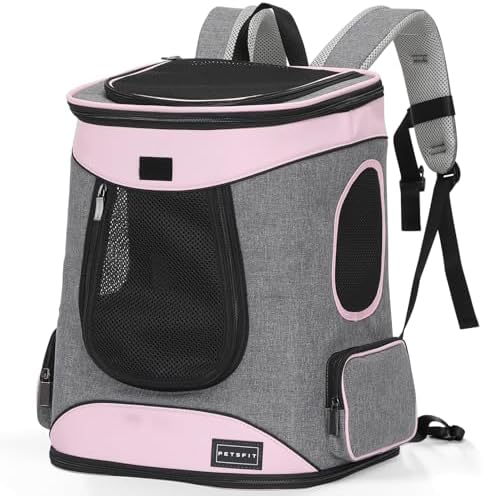Petsfit Dog and Cat Backpack Carrier, Padded Waist Support by Petsfit
