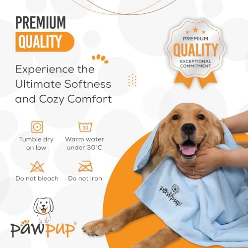 Dog Towels for Drying Dogs Super Absorbent Microfiber Pet Grooming Towel for - Image 5