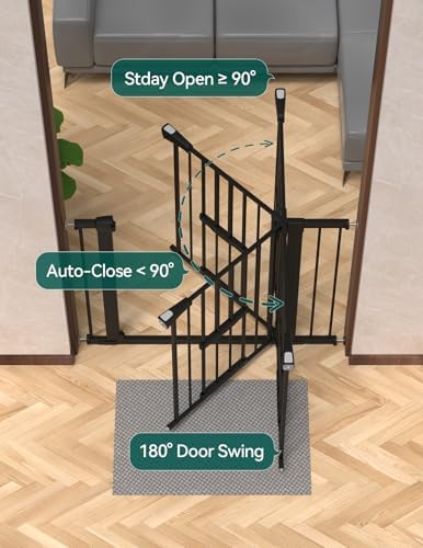 Babelio 36" Tall Dog Gate with Cat Door, CatPrivilege II - Image 6