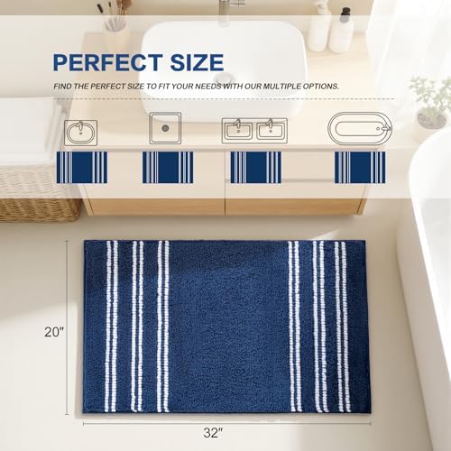 Kmson Bathroom Rugs Mat, Non-Slip Fluffy Thick Water Absorbent Microfiber Mat - Image 2