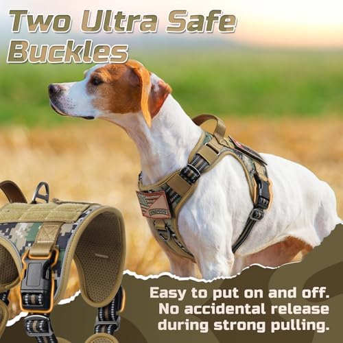 rabbitgoo Tactical Dog Harness for X-Large, No Pull Military Service Vest - Image 2