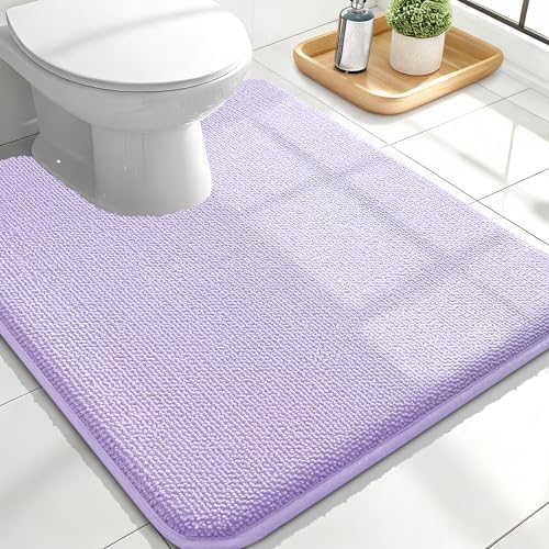 OLANLY Memory Foam Bathroom Toilet Rugs U-Shaped 24x20, Soft Mat by OLANLY