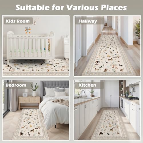 Beige Hallway Runner Rug 2x5 for Bedroom Kitchen - Image 5