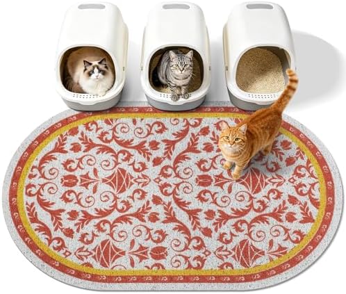 Cat Litter Mat, Waterproof & Urine-Proof Kitty Litter Catcher Mats, Soft on by Yigerlee