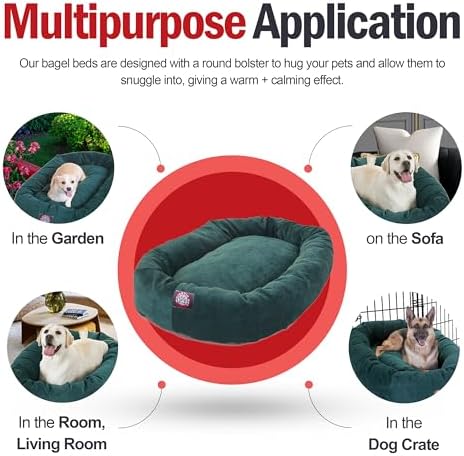 Majestic Pet 52 Inch Micro Velvet Calming Dog Bed Washable – Cozy Soft Round - Image 5