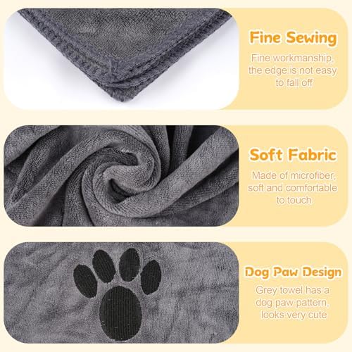 55 x 27.6 Inch Dog Towels for Drying Dogs, Absorbent Microfiber Dog Towel - Image 3