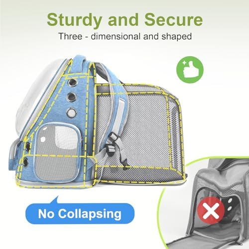 Cawypety Expandable Cat Backpack Large Space Cat Bubble Backpack Carrier - Image 4