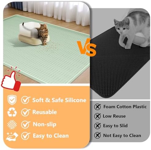 Silicone Cat Litter Mat 47" x 35" Cat Mat - Image 3