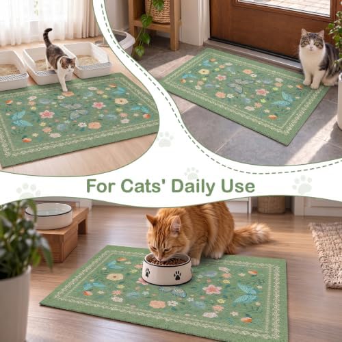 Unicorn Catcher 40"x30" Cat Litter Mat Non-Slip Washable Litter Box Mat - Image 7