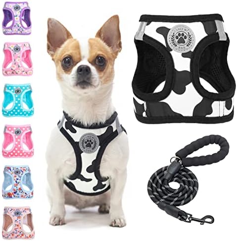 BEAUTYZOO Small Dog Harness and Leash Set, No Pull Puppy Pet Vest by BEAUTYZOO