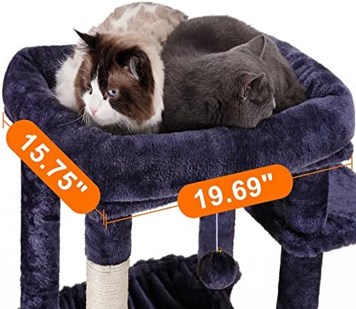 Heybly Cat Tree for Large Cats 20 lbs, 69 inches XXL Cat Tower HCT031G - Image 4