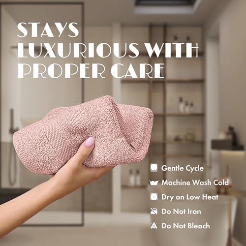 Wealuxe Pink Washcloths 12x12 Inch - Image 6
