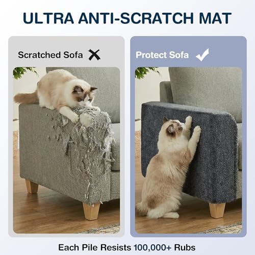 157.5" x 15.8" Cat Scratch Furniture Protector, Self-Adhesive Couch Protector - Image 5
