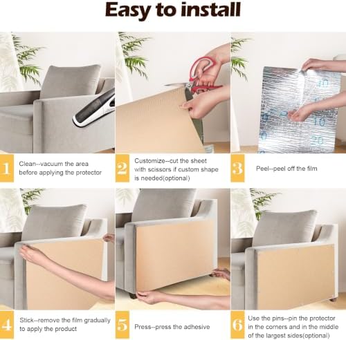 Cat Scratch Furniture Protector, 78.7"x15.8" Cat Scratch Pad - Image 4