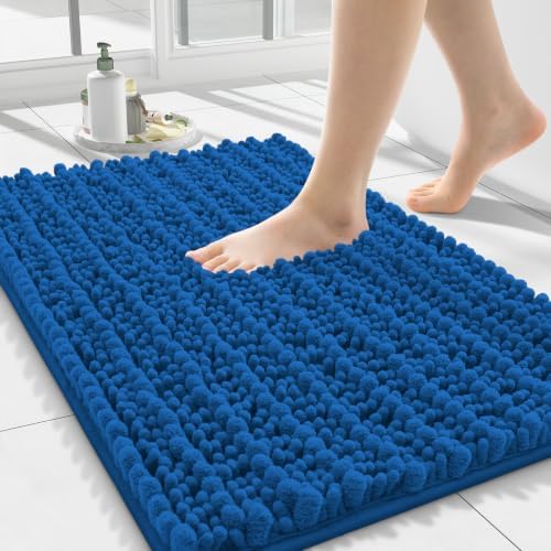 Smiry Bathroom Rugs 24X16, Extra Soft Rubber Backing Chenille Bath Mats by Smiry