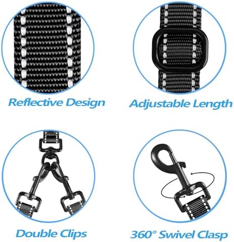 PetBonus Double Dog Leash, No Tangle Dual Leash, Reflective Walking Training - Image 4