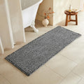 TYUU Waffle Runner Rug Bathroom, Long Boho Bath Mat, 60x24 Black & White by TYUU