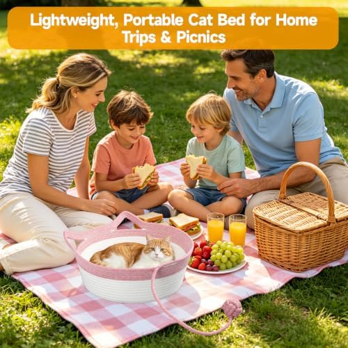 Cat Bed, Cotton Rope Instinct Basket - Image 4