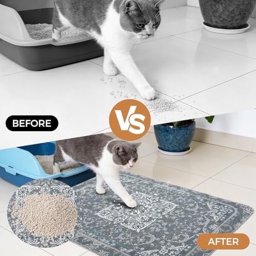 Homimp Cat Litter Mat, Litter Trapping Mat 2 Pack, Contains Mess from Box - Image 5