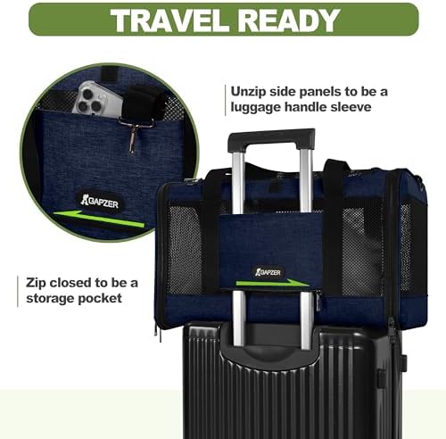 GAPZER Cat Carrier 18x11x11 United Airline Approved, Soft Pet Flying Kennel - Image 6
