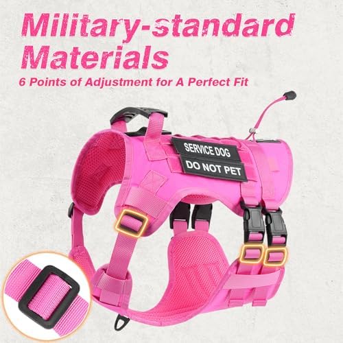 No Pull Tactical Dog Harness for Large Dogs, Service Dog Vest - Image 5
