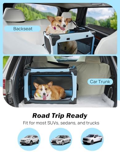 JOYTUTUS Collapsible Dog Crate, 26 Inch Portable Pet Crate - Image 4
