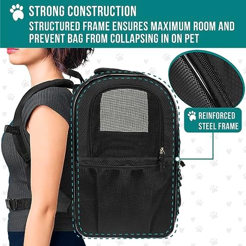 PetAmi Dog Backpack Carrier for Cats, 4-Way Entry Ventilated, 18 lbs - Image 6
