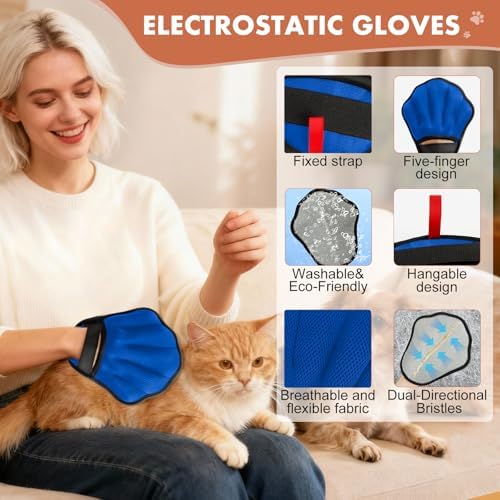Pet Hair Removal Glove, Electrostatic Pet Hair Remover Glove - Image 3