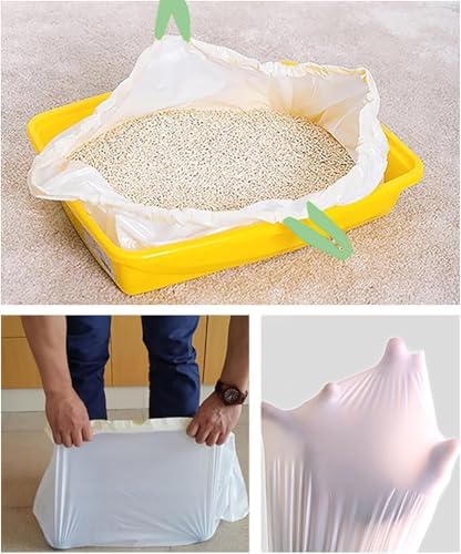 20 Count Cat Drawstring Litter Box Liners 26.6x16.7 inches 2Mils Super Thickfor - Image 5